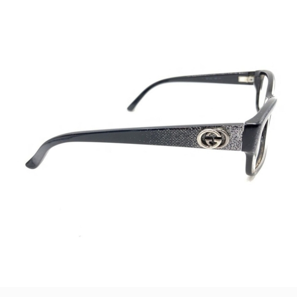 NWOT Gucci GG 3203 Yho Black Glitter Rectangular Optical Frame Eyeglasses - Picture 4 of 12